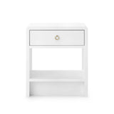 Villa & House White Pearl Benjamin 1-Drawer Side Table