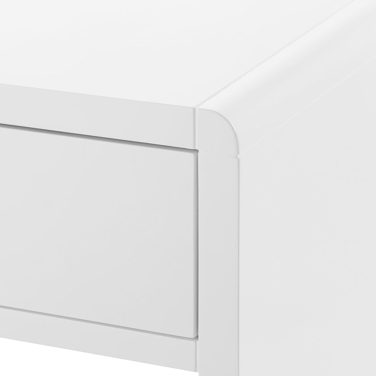 Villa & House White Pearl Benjamin 1-Drawer Side Table