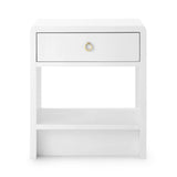 Villa & House White Pearl Benjamin 1-Drawer Side Table