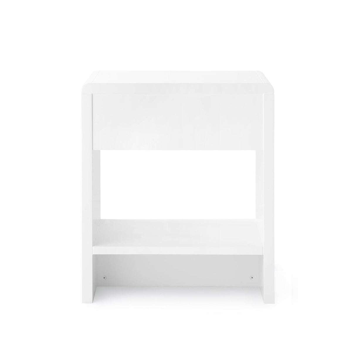 Villa & House White Pearl Benjamin 1-Drawer Side Table
