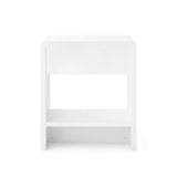 Villa & House White Pearl Benjamin 1-Drawer Side Table