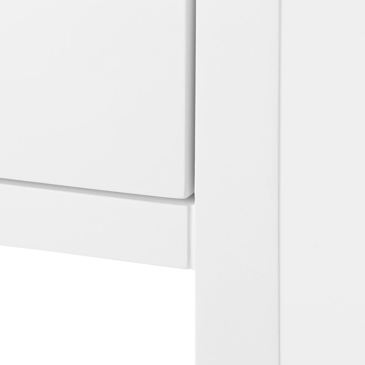 Villa & House White Pearl Benjamin 1-Drawer Side Table