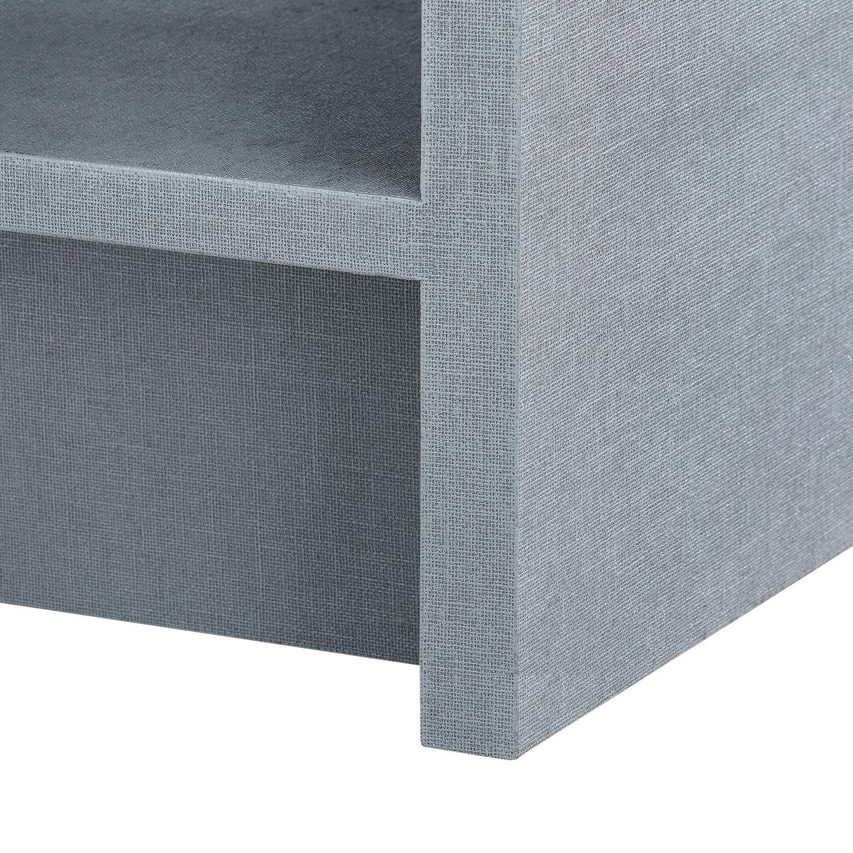 Villa & House Winter Gray Benjamin Linen 1-Drawer Side Table