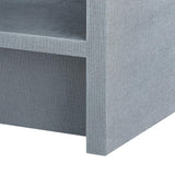 Villa & House Winter Gray Benjamin Linen 1-Drawer Side Table