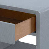 Villa & House Winter Gray Benjamin Linen 1-Drawer Side Table