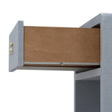 Villa & House Winter Gray Benjamin Linen 1-Drawer Side Table