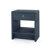 Villa & House Blue Steel Benjamin Linen 1-Drawer Side Table