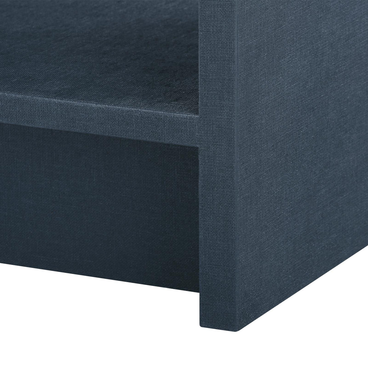 Villa & House Blue Steel Benjamin Linen 1-Drawer Side Table
