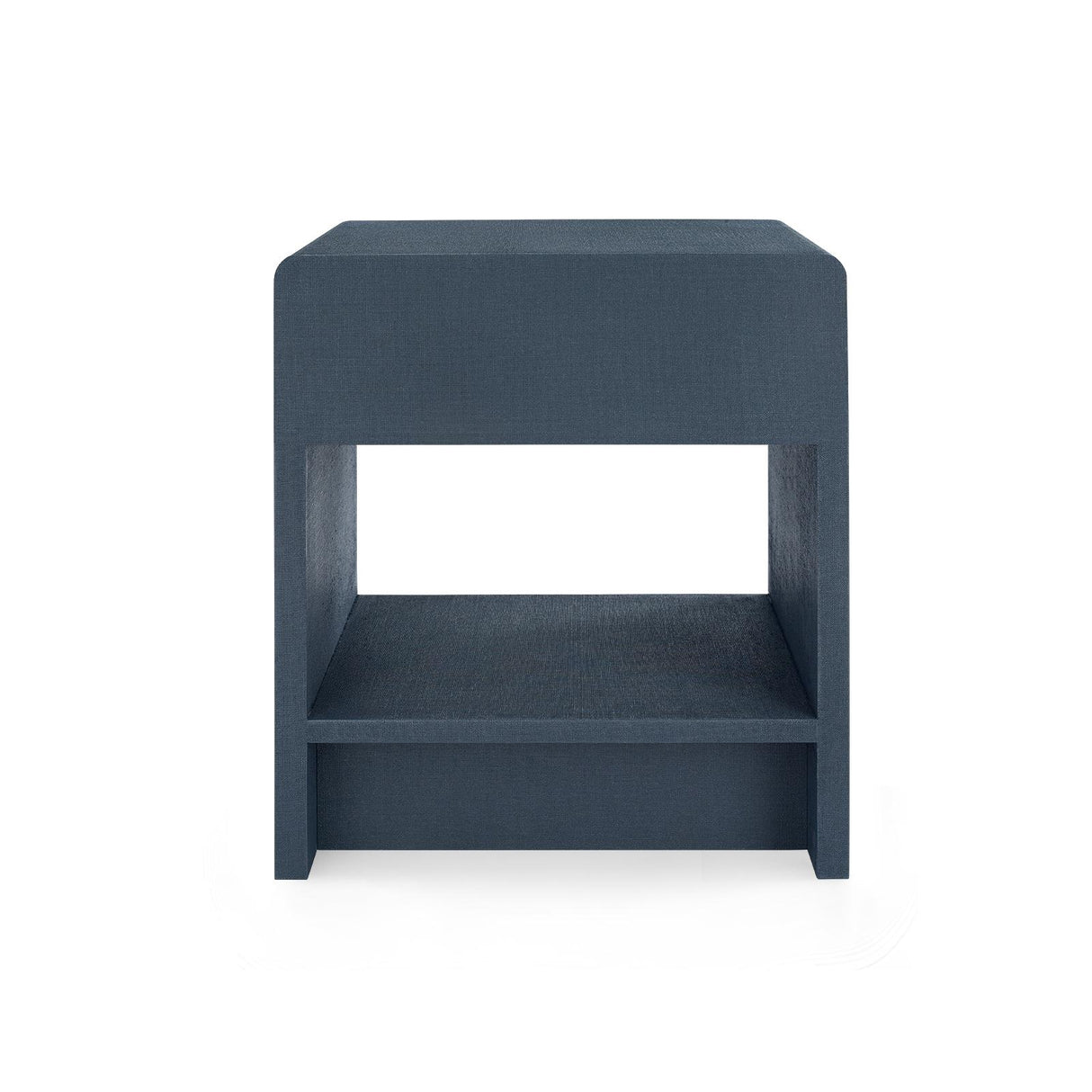Villa & House Blue Steel Benjamin Linen 1-Drawer Side Table