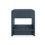 Villa & House Blue Steel Benjamin Linen 1-Drawer Side Table