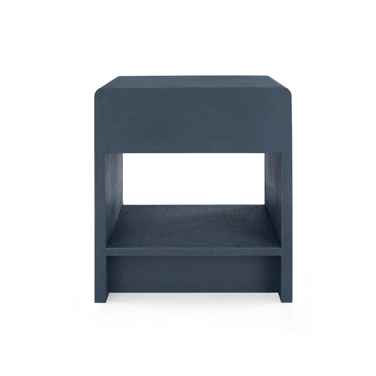 Villa & House Blue Steel Benjamin Linen 1-Drawer Side Table