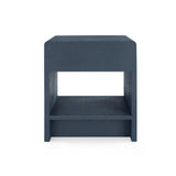 Villa & House Blue Steel Benjamin Linen 1-Drawer Side Table