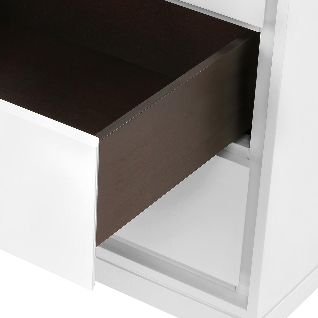 Villa & House White Pearl Bergamo 3-Drawer Side Table