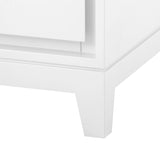 Villa & House White Pearl Bergamo 3-Drawer Side Table