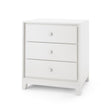 Villa & House White Pearl Bergamo 3-Drawer Side Table
