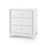 Villa & House White Pearl Bergamo 3-Drawer Side Table