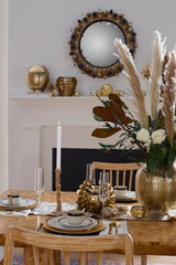 Villa & House Gold Leaf Branch Set of 3 Candlesticks