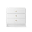 Villa & House White Pearl Bryant 3-Drawer Side Table