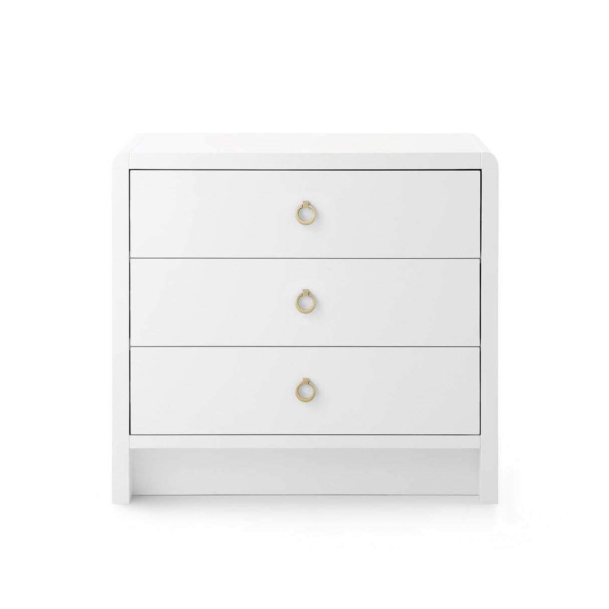 Villa & House White Pearl Bryant 3-Drawer Side Table