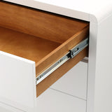 Villa & House White Pearl Bryant 3-Drawer Side Table