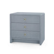 Villa & House Winter Gray Bryant Linen 3-Drawer Side Table