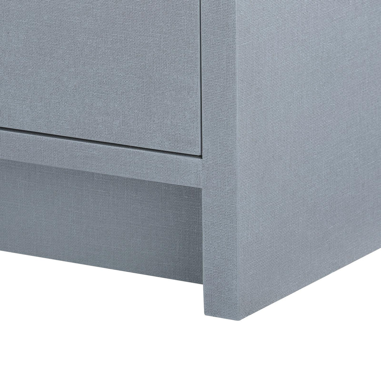 Villa & House Winter Gray Bryant Linen 3-Drawer Side Table