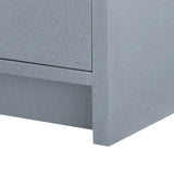 Villa & House Winter Gray Bryant Linen 3-Drawer Side Table