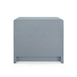 Villa & House Winter Gray Bryant Linen 3-Drawer Side Table