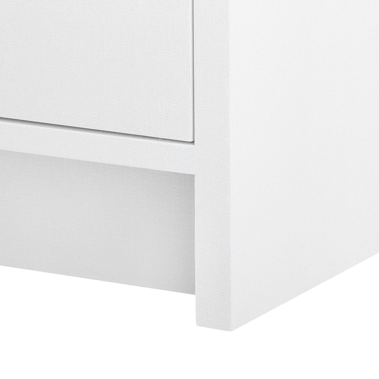 Villa & House Chiffon White Bryant Linen 3-Drawer Side Table