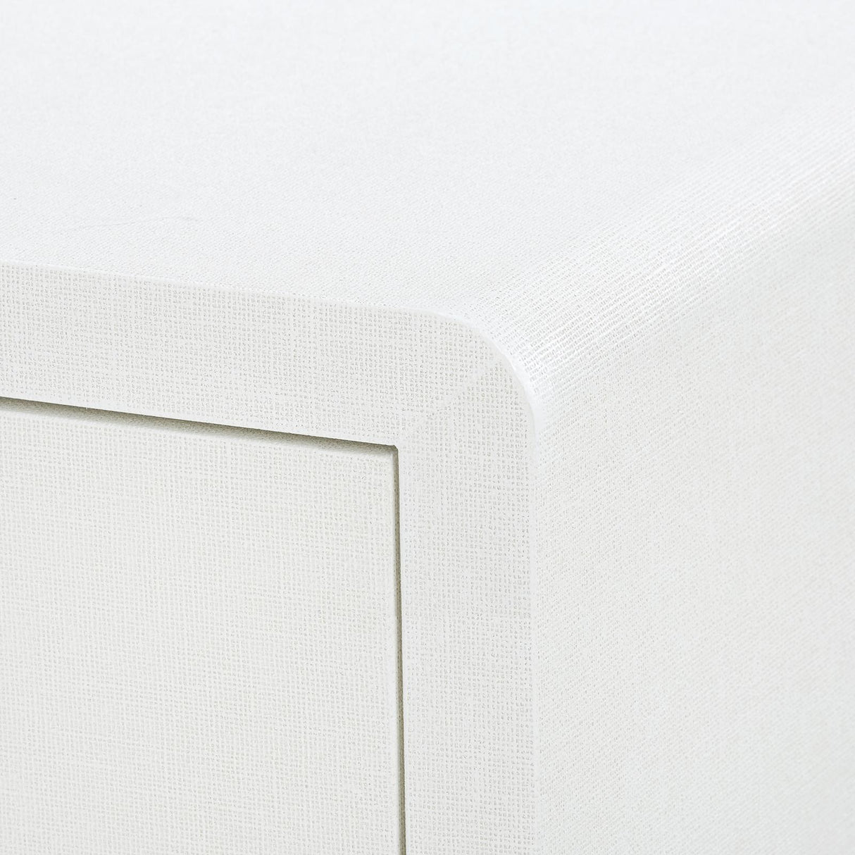 Villa & House Chiffon White Bryant Linen 3-Drawer Side Table