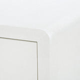 Villa & House Chiffon White Bryant Linen 3-Drawer Side Table