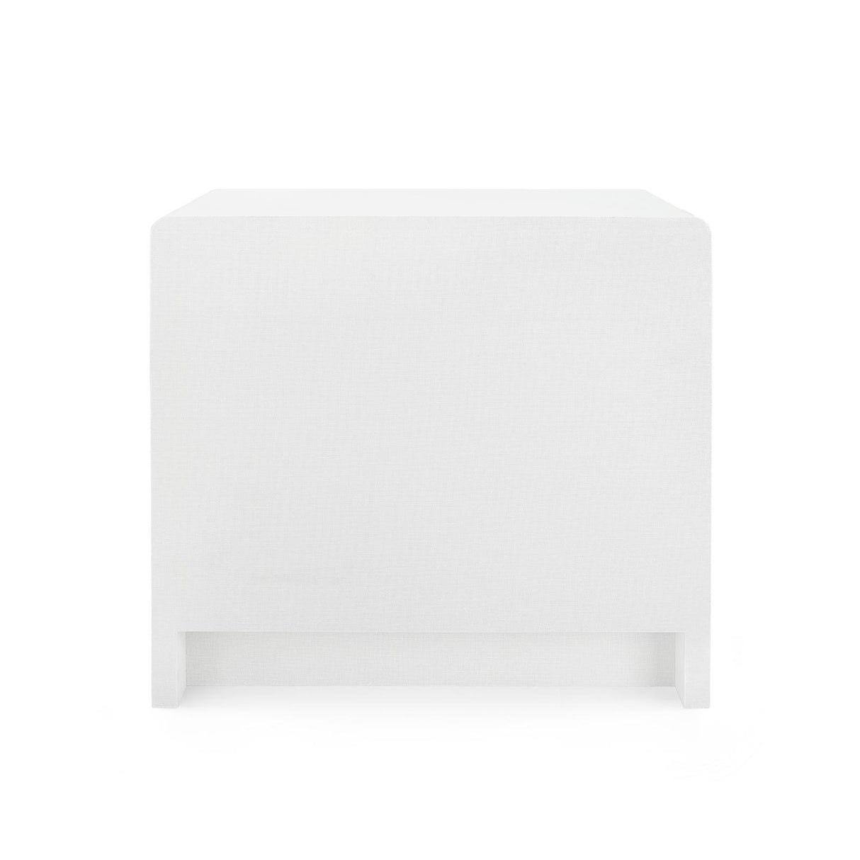 Villa & House Chiffon White Bryant Linen 3-Drawer Side Table