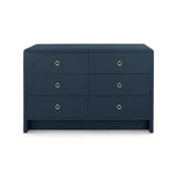Villa & House Blue Steel Bryant Linen Extra Large 6-Drawer