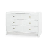 Villa & House Chiffon White Bryant Linen Extra Large 6-Drawer