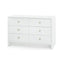 Villa & House Chiffon White Bryant Linen Extra Large 6-Drawer