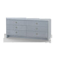 Villa & House Winter Gray Bryant Linen Extra Wide Large 6-Drawer
