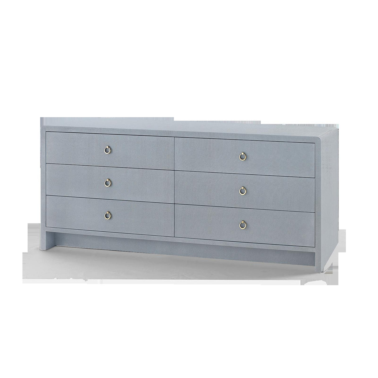 Villa & House Winter Gray Bryant Linen Extra Wide Large 6-Drawer