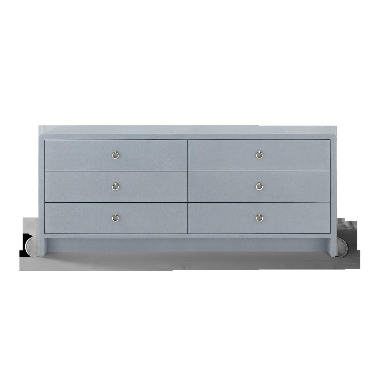Villa & House Winter Gray Bryant Linen Extra Wide Large 6-Drawer