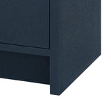 Villa & House Blue Steel Bryant Linen Extra Wide Large 6-Drawer