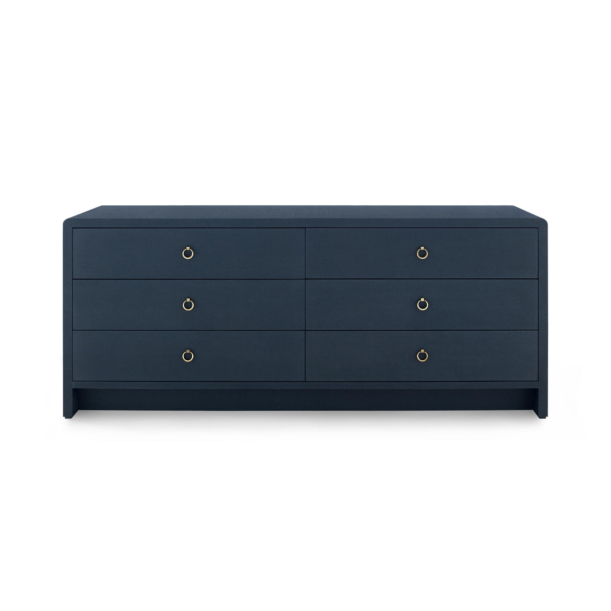 Villa & House Blue Steel Bryant Linen Extra Wide Large 6-Drawer
