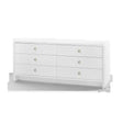 Villa & House Chiffon White Bryant Linen Extra Wide Large 6-Drawer
