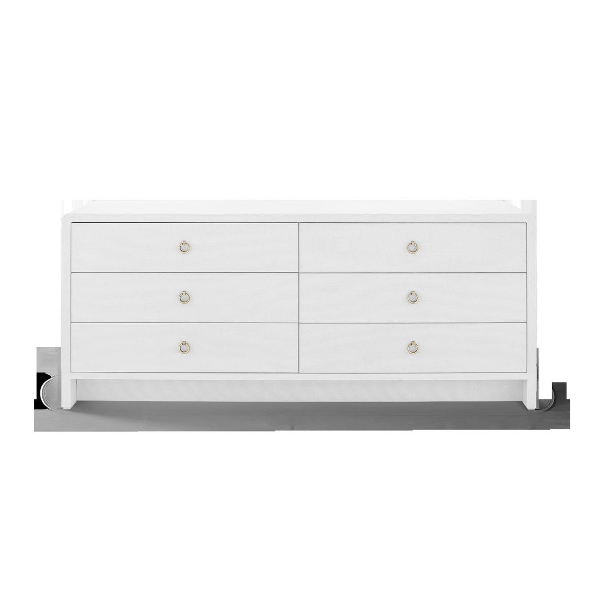 Villa & House Chiffon White Bryant Linen Extra Wide Large 6-Drawer
