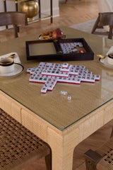 Villa & House Natural Twill Bethany Game Table