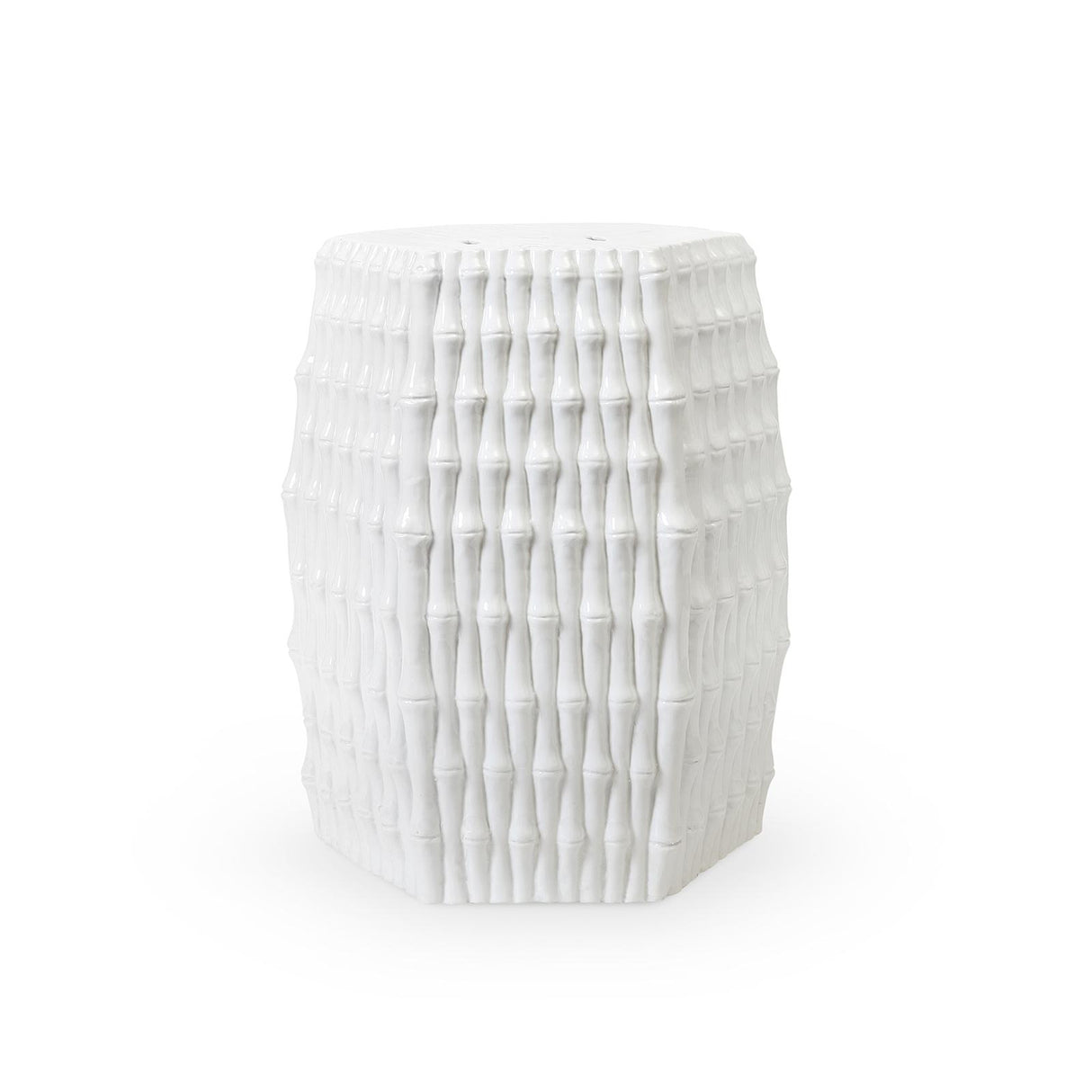 Villa & House Cool White Burma Stool/ Side Table