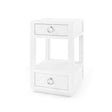 Villa & House Chiffon White Camilla 2-Drawer Side Table