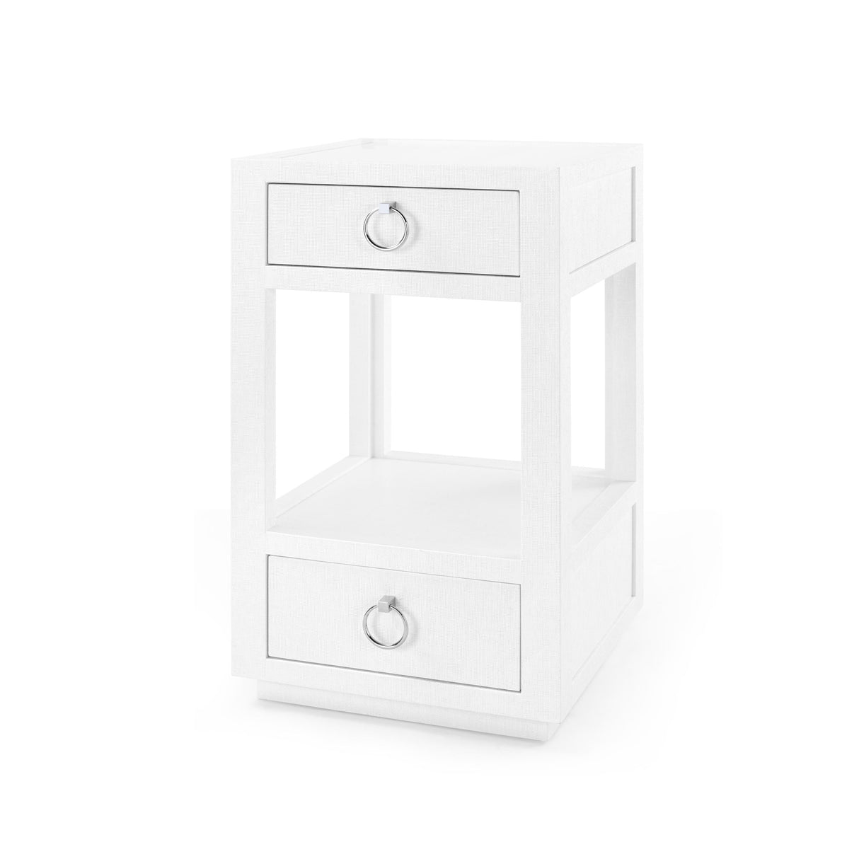 Villa & House Chiffon White Camilla 2-Drawer Side Table