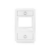 Villa & House Chiffon White Camilla 2-Drawer Side Table
