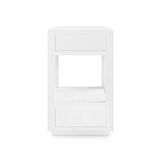 Villa & House Chiffon White Camilla 2-Drawer Side Table