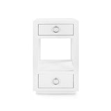 Villa & House Chiffon White Camilla 2-Drawer Side Table