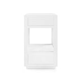 Villa & House Chiffon White Camilla 2-Drawer Side Table